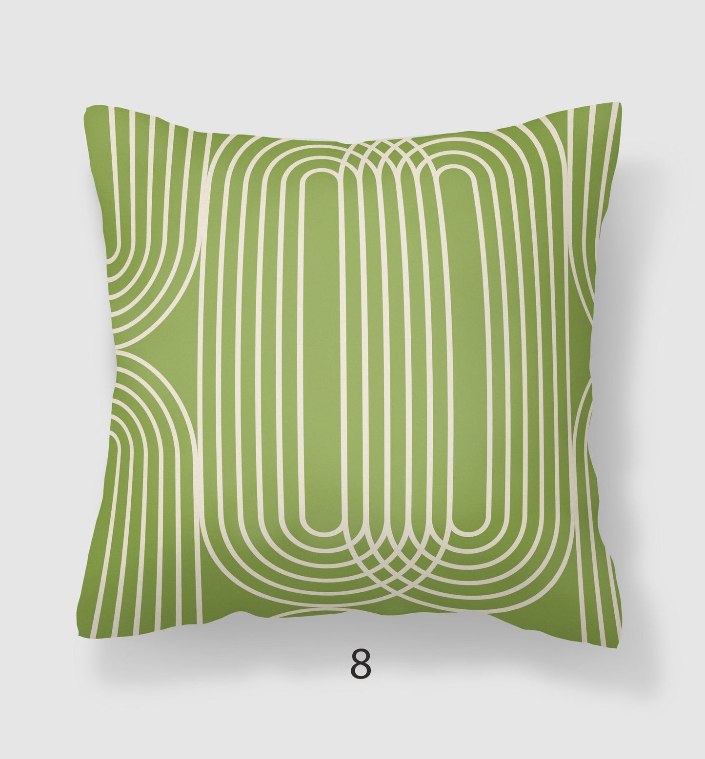 Green Pillow Covers - Green and Cream Mix and Match