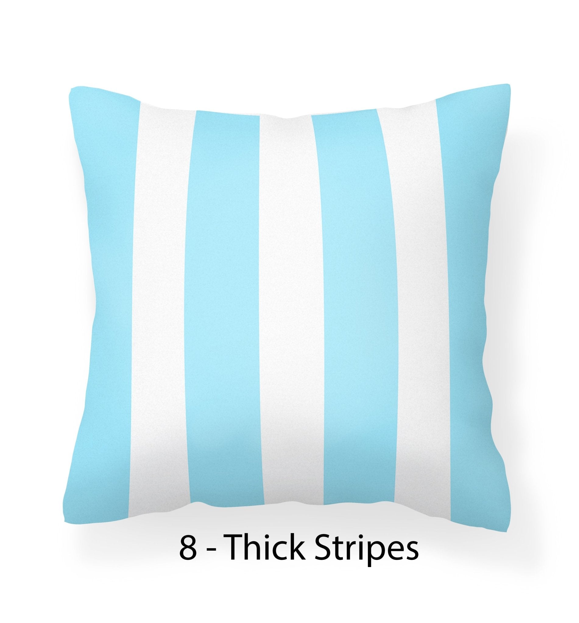 Outdoor Pillows with Blue Stripes