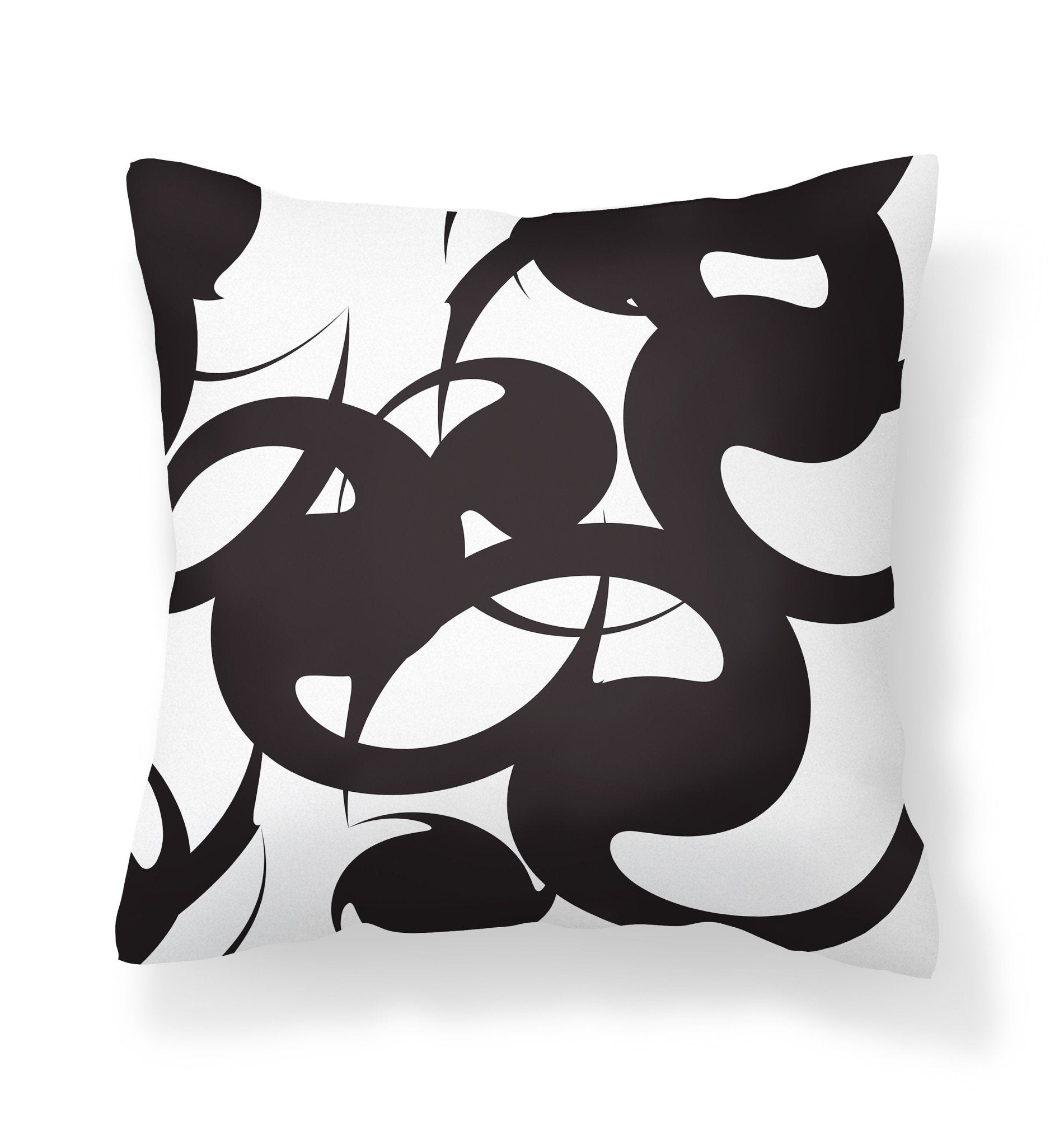 Abstract Pillow Cover - Black and White - Throw Pillows