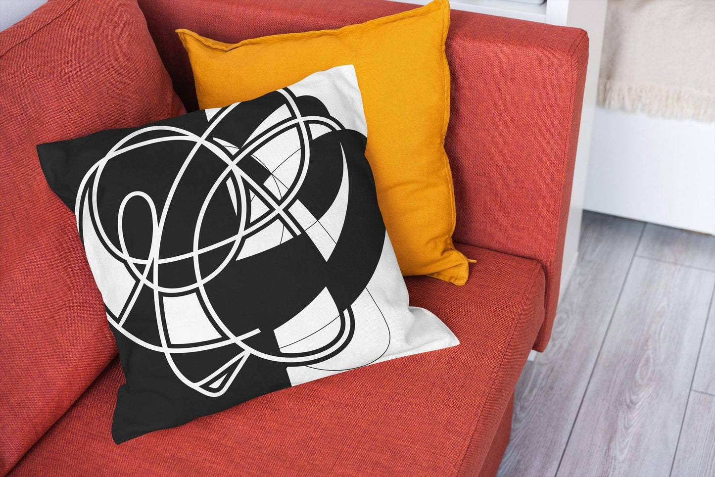Black and White Pillow Cover