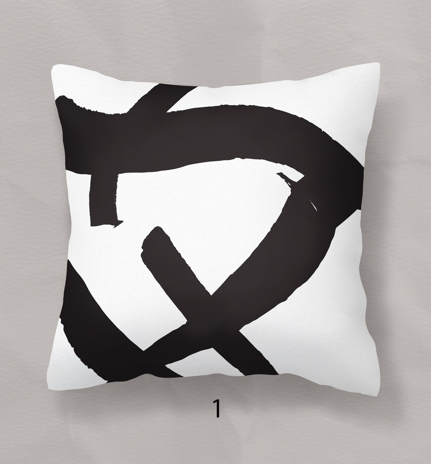 Black and White Pillow Covers - Modern Abstract