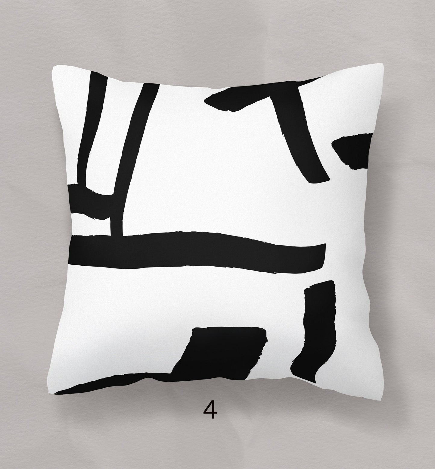 Black and White Pillow Covers - Modern Abstract