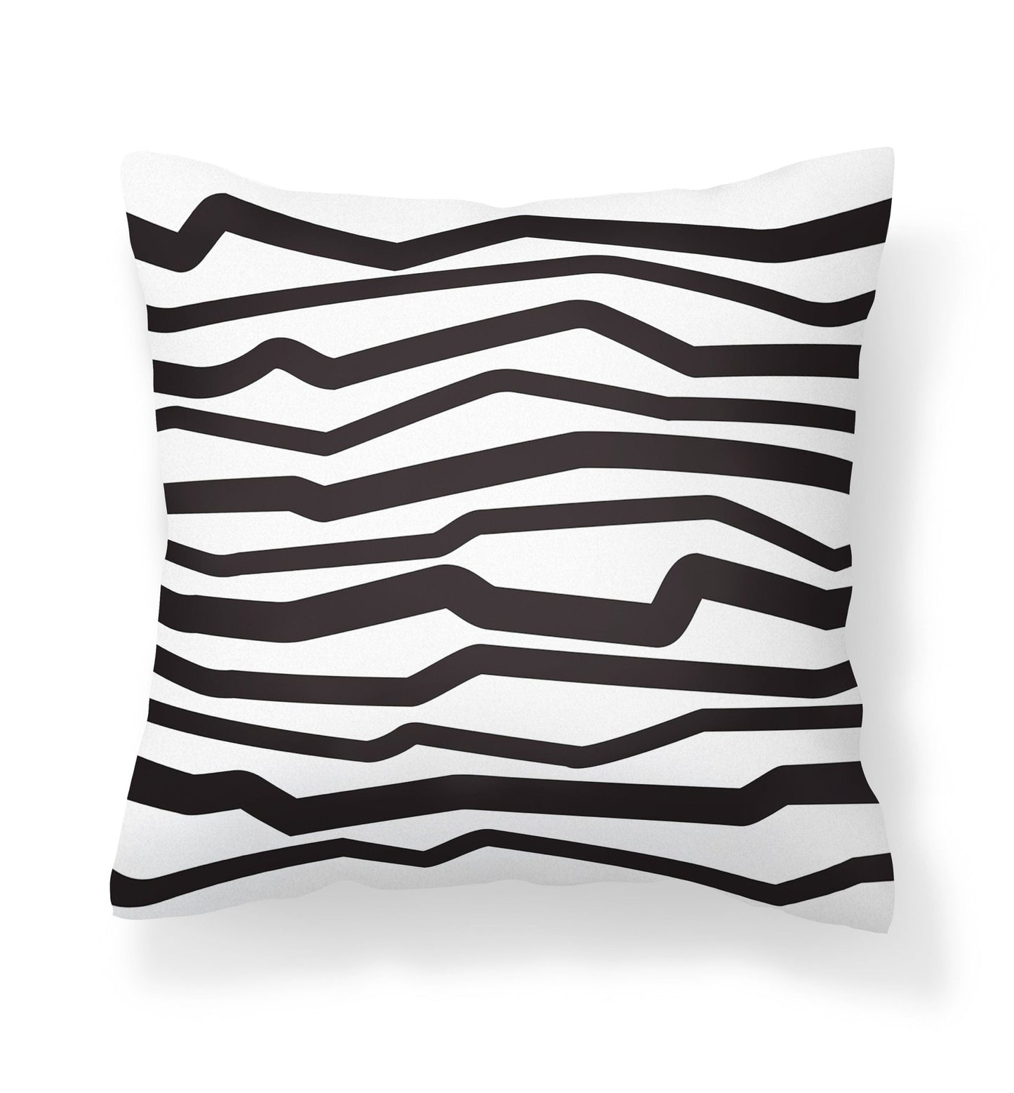 Black and White Zigzag Pillow Cover - Throw Pillows