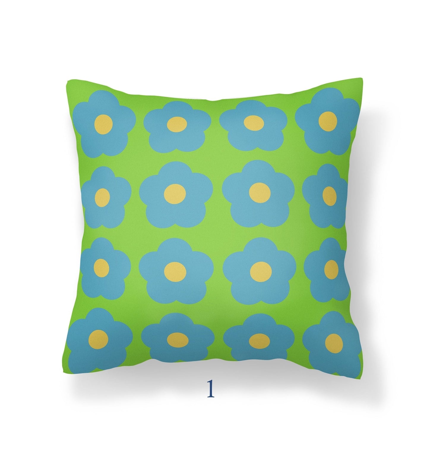 Blue and Green Striped Outdoor Pillows - Mix and Match