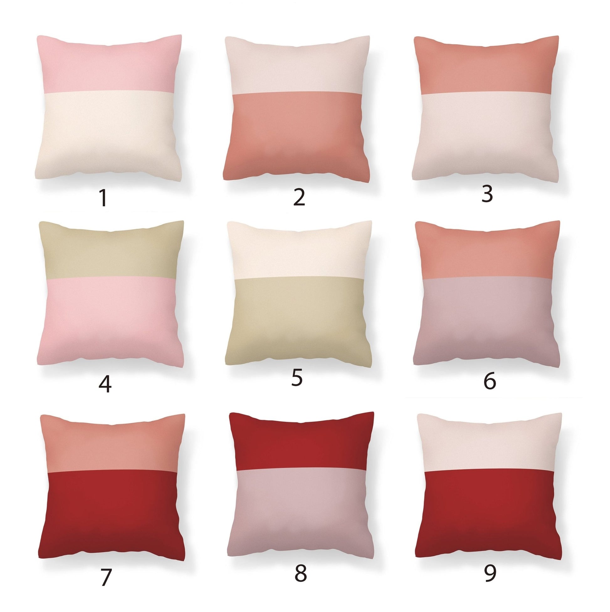 Blush Pink Pillow Cases - Mix and Match - Throw Pillows