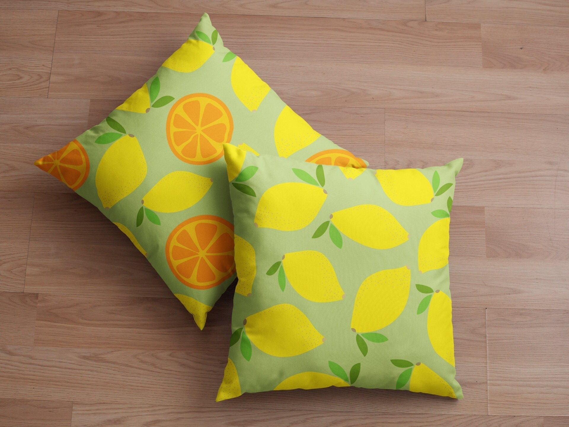 lemon and orange pillows