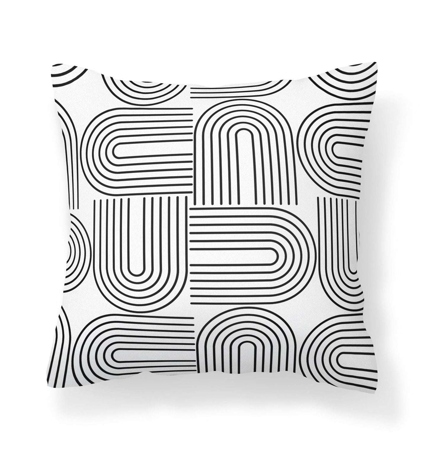 Geometric Pillow Cover - Black and White - Throw Pillows
