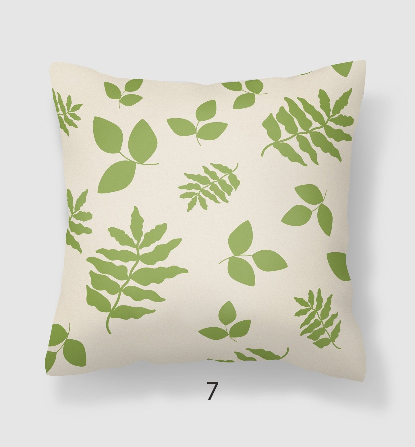 Green and Cream Cushion Covers