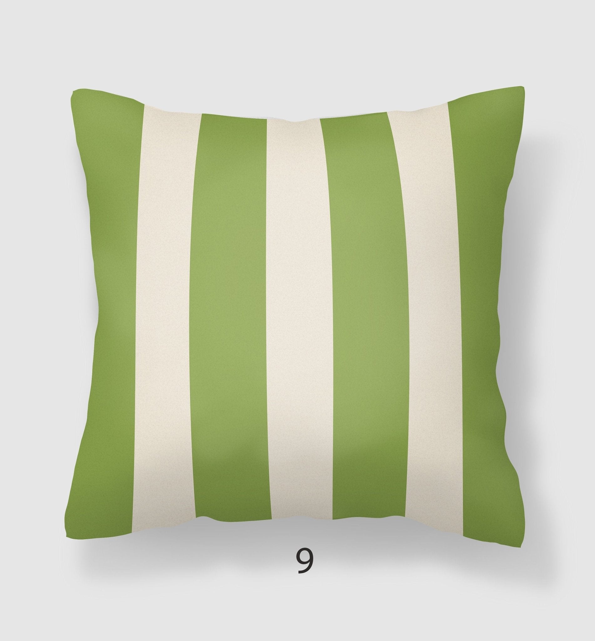 Green Striped Pillow