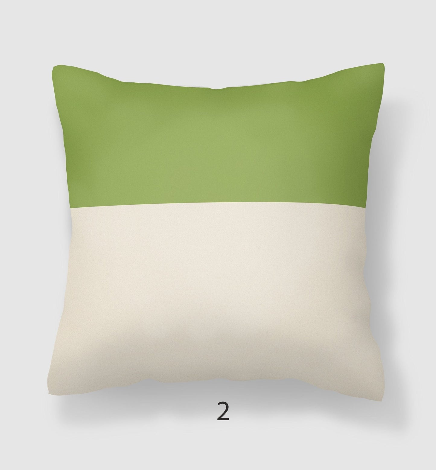 Cream and Green Pillow