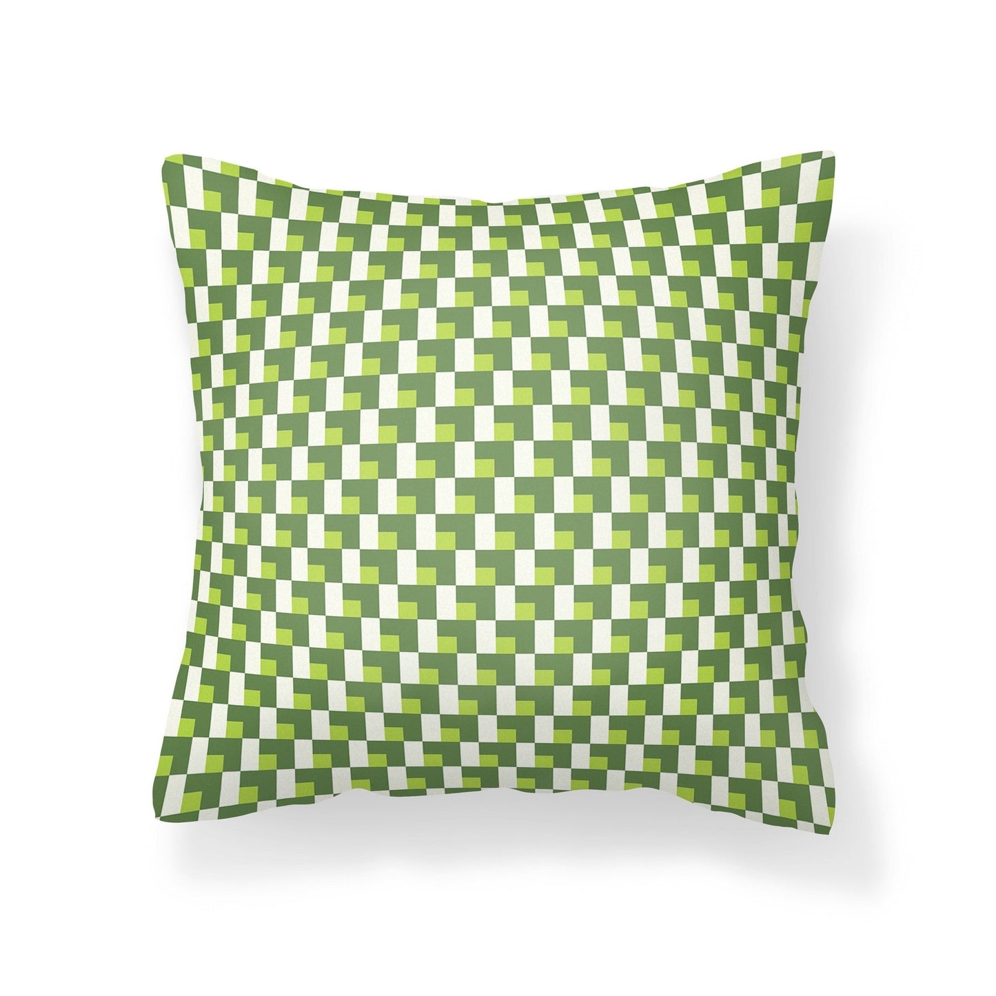 Green Checked Cushion Covers - Throw Pillows