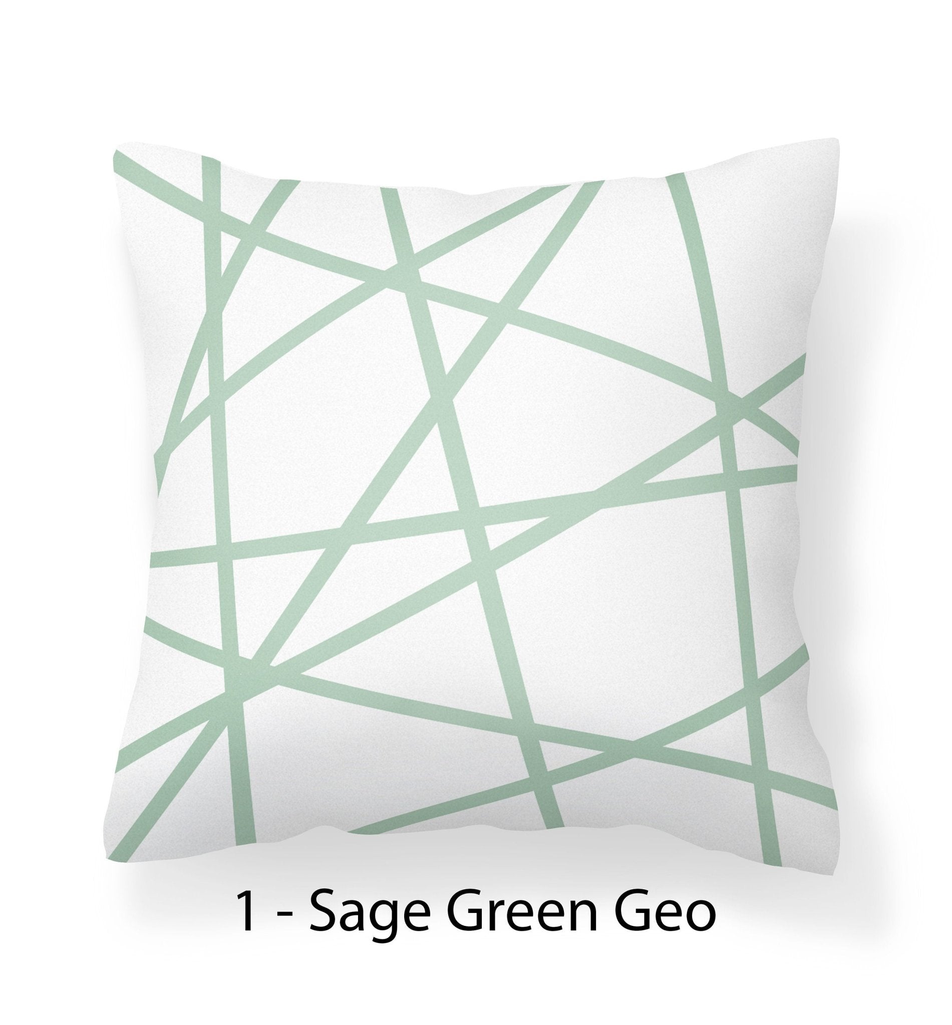 Sage Green Striped Pillow