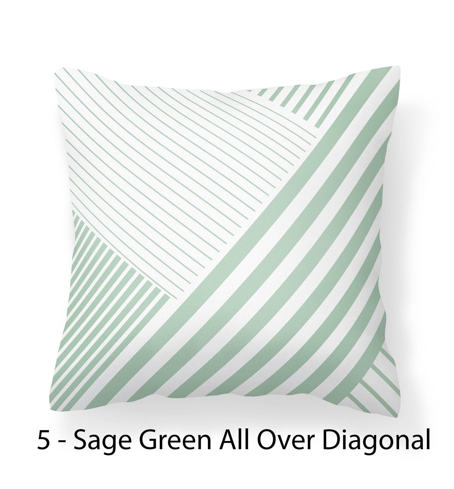 Green Outdoor Pillows - Light Green Stripes