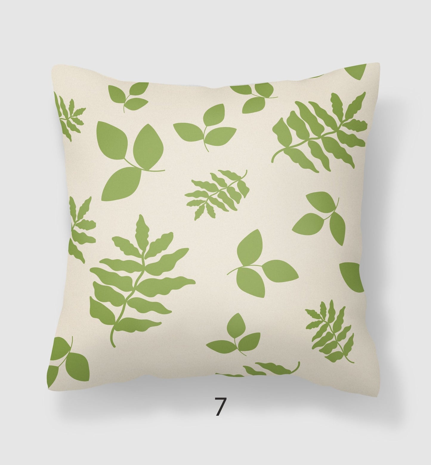 Green Pillow Covers - Green and Cream Mix and Match - Throw Pillows