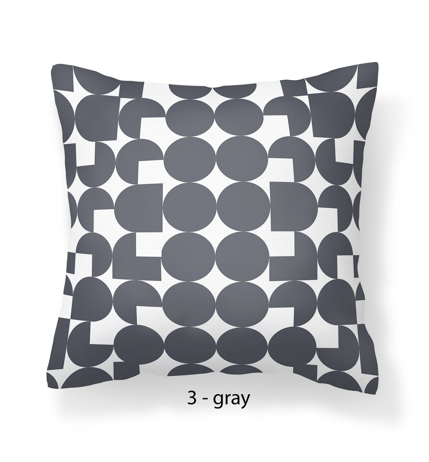 Gray Mid Century Modern Pillow