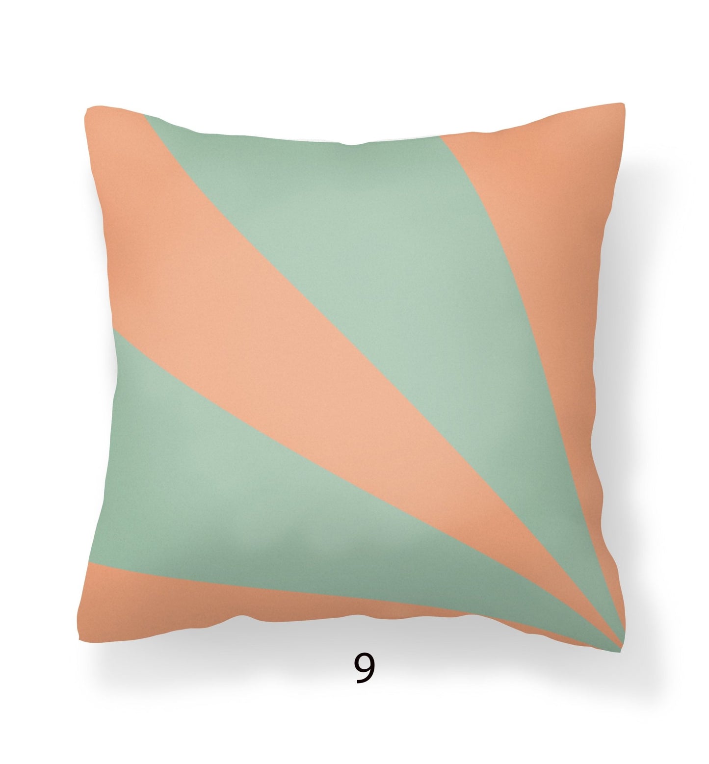 Peach Pillow Covers - Mint Green and Peach Mix and Match Pillow Cases