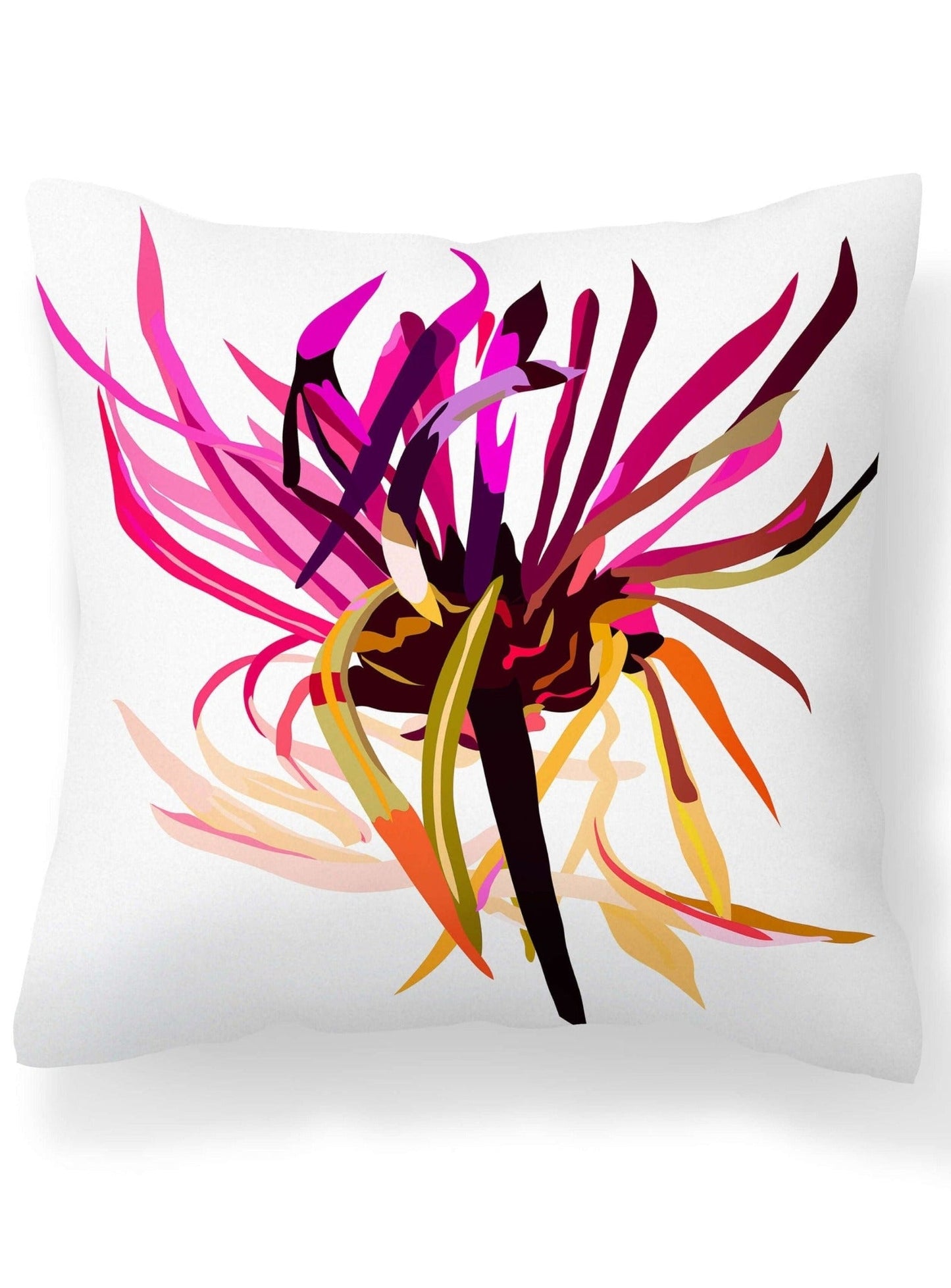 Pink Wildflower Pillow Cover
