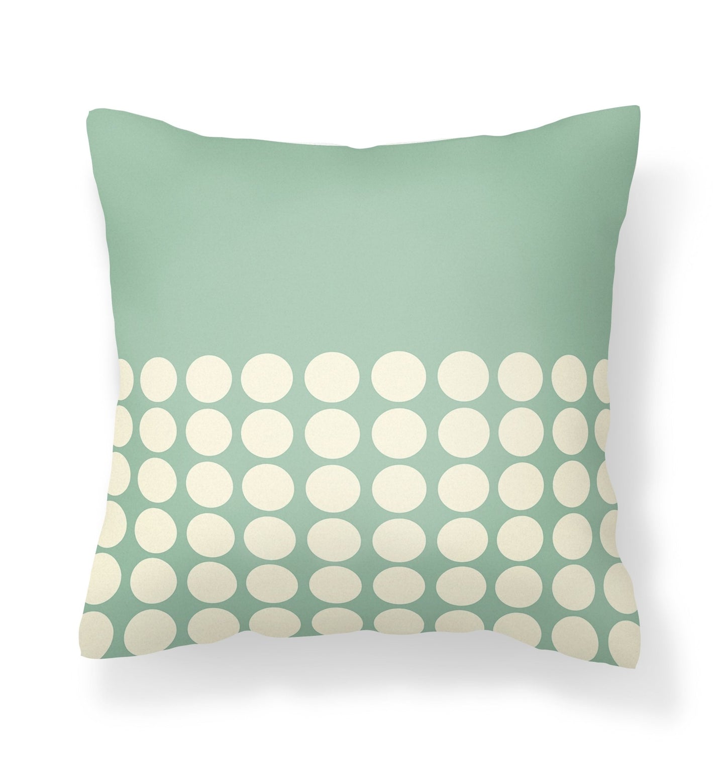 Polka Dot Outdoor Pillows - Green, Brown and Cream Dots