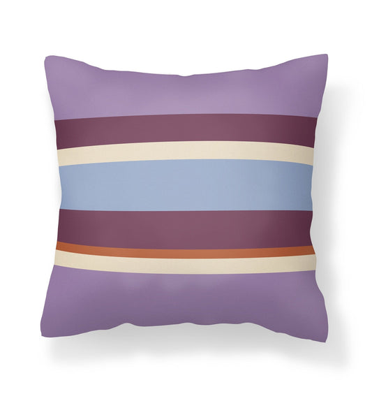 Purple Outdoor Pillow - Striped