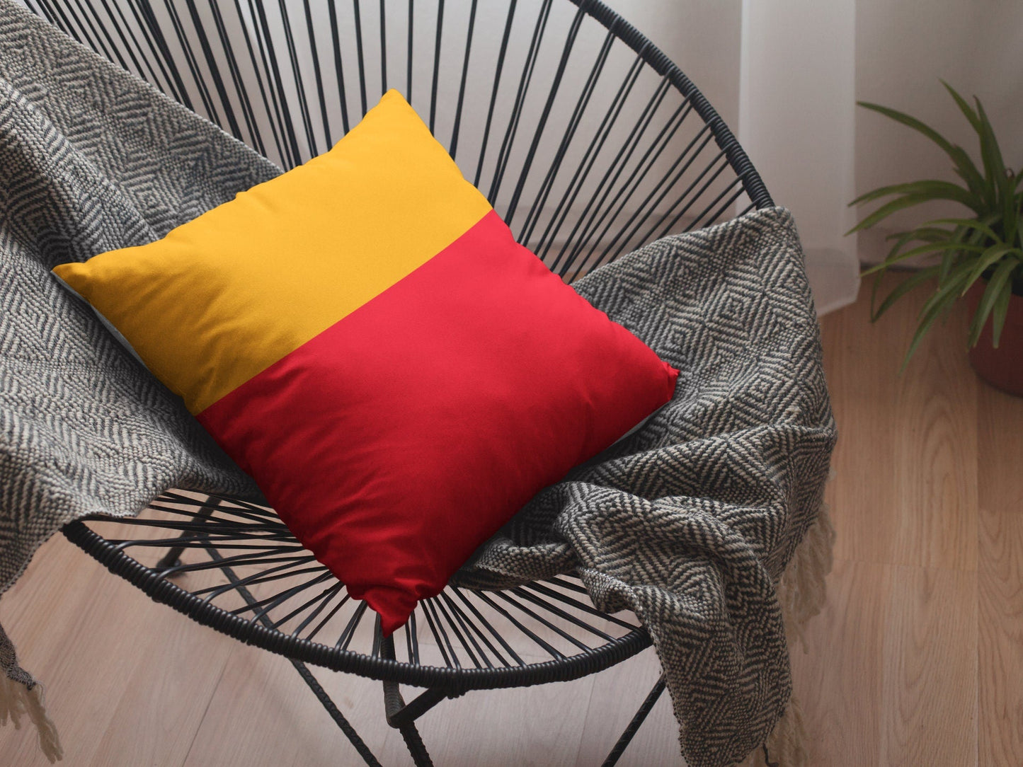 Red Orange Pillow Covers - Colorblock