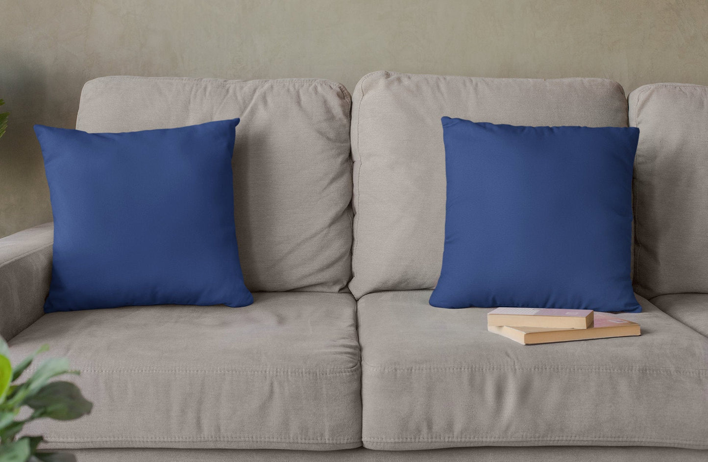 Solid Blue Throw Pillow Cover