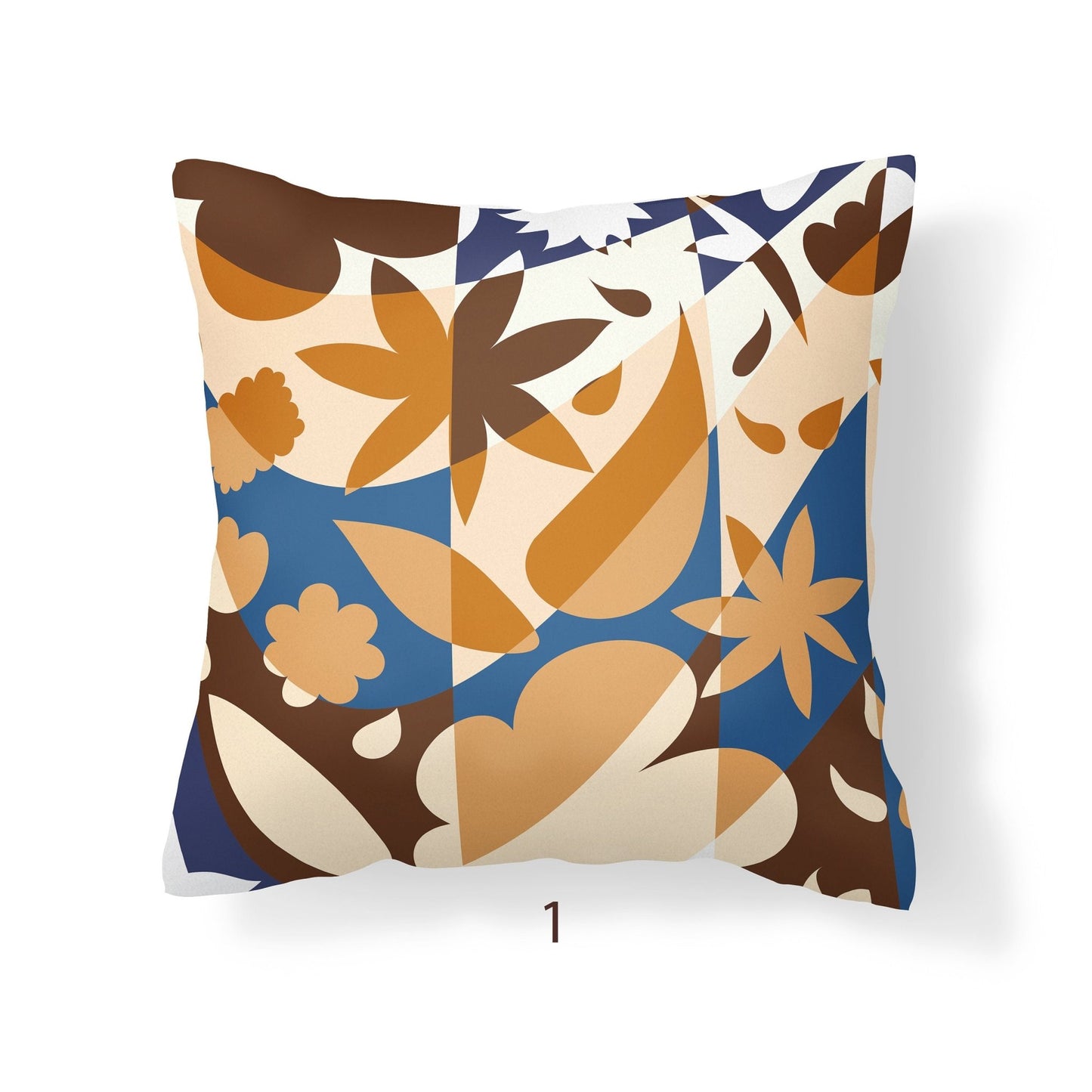 Yellow and Blue Outdoor Pillow