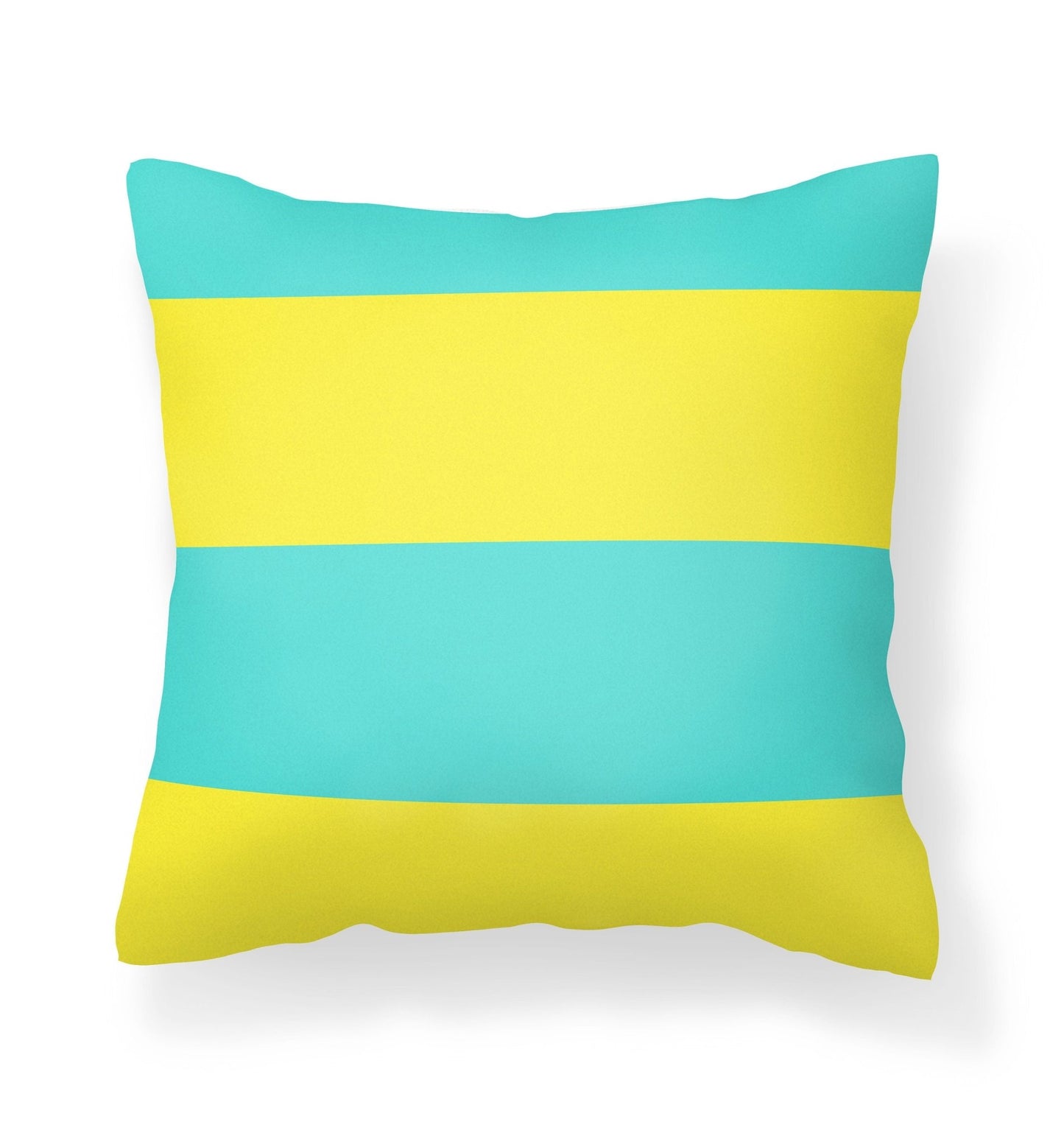 Yellow and Blue Throw Pillow Cover