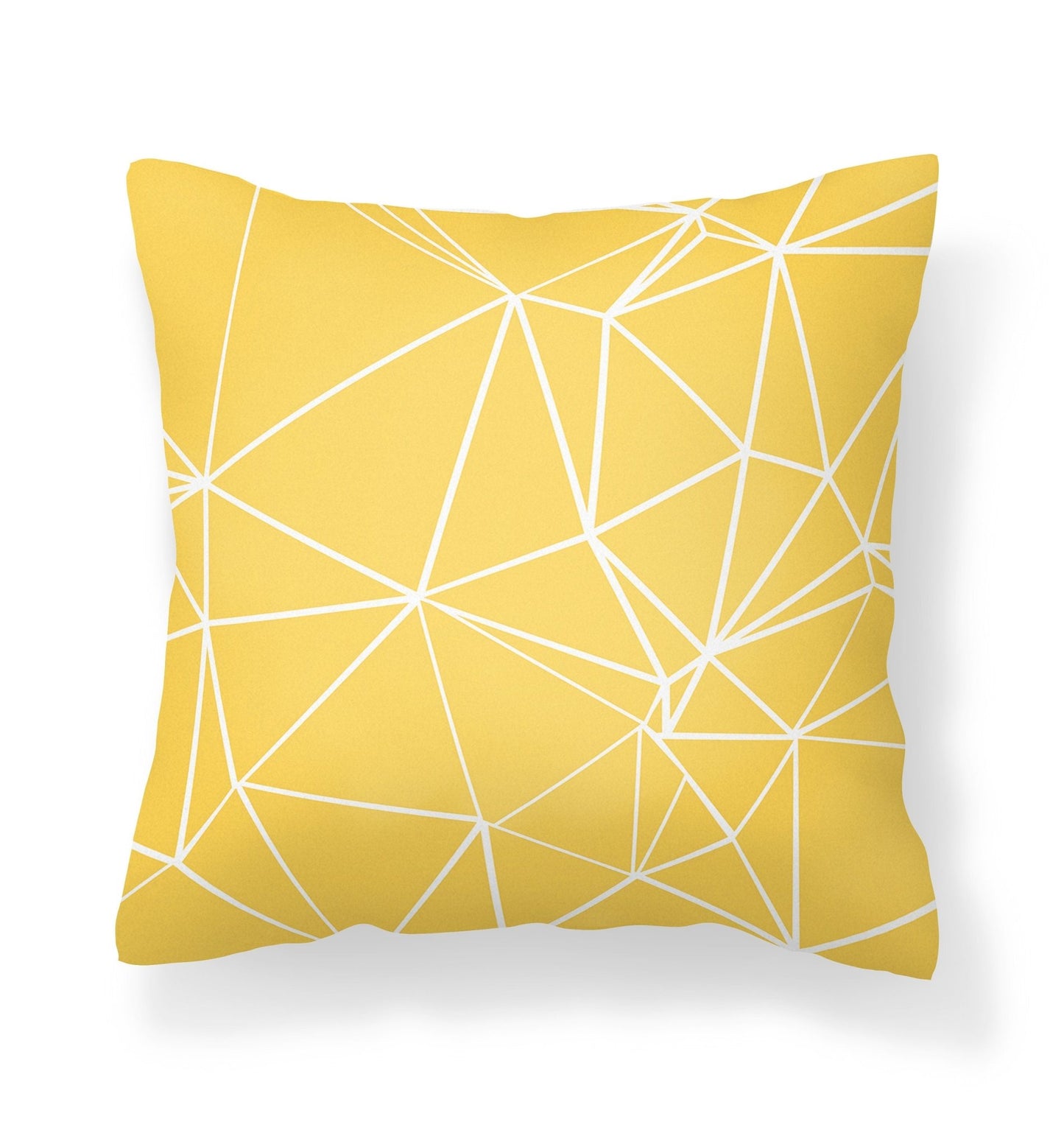 Yellow Outdoor Pillow - Geometric Design